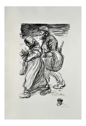 Théophile Alexandre Steinlen, Evacues, 1916