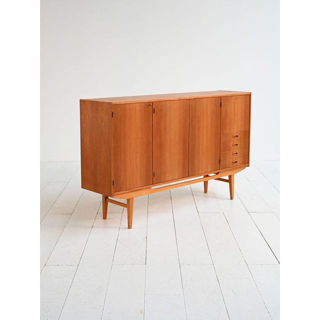 Scandinavian Teak Highboard, 1950s-1960s For Sale - Image 3 of 10
