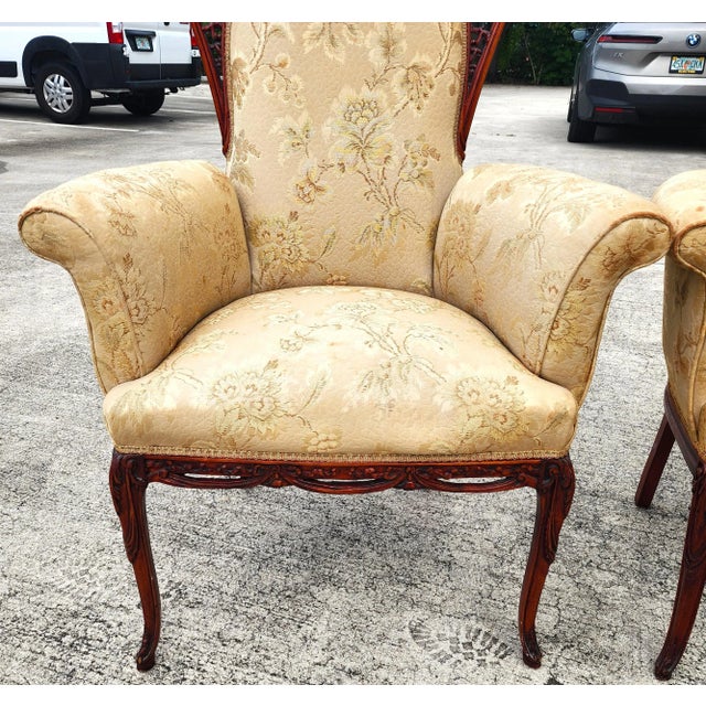 Grosfeld House Armchairs Rosewood Antique Set of 2 For Sale - Image 13 of 17