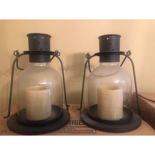 Pottery Barn Lanterns A Pair Chairish