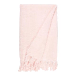 Schumacher Rauma Mohair Throw in Blush For Sale