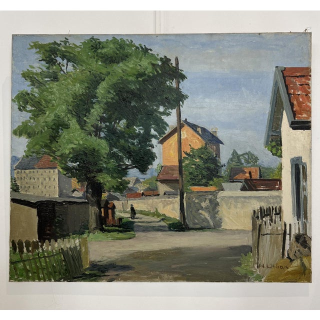 Harry Urban, Un village à Genève, Oil on Canvas For Sale - Image 12 of 12
