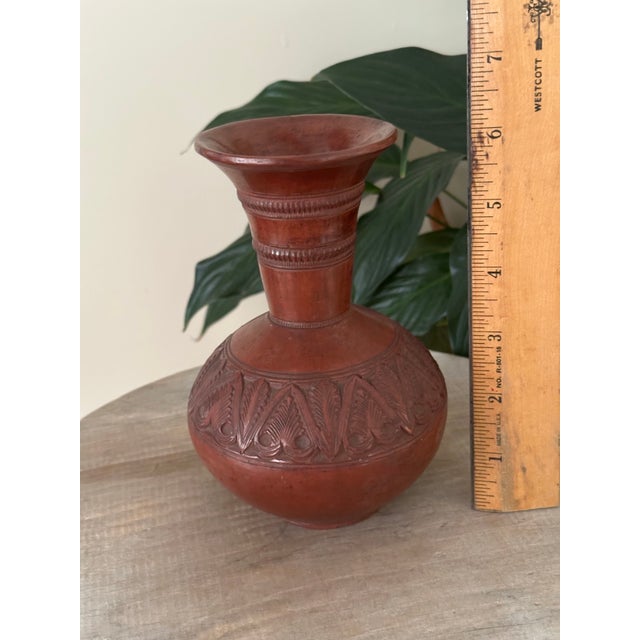 19th C Ottoman Terracotta Water Filter Vessel - Antique Tophane Islamic Redware Ceramic Qulla Jug For Sale - Image 9 of 11