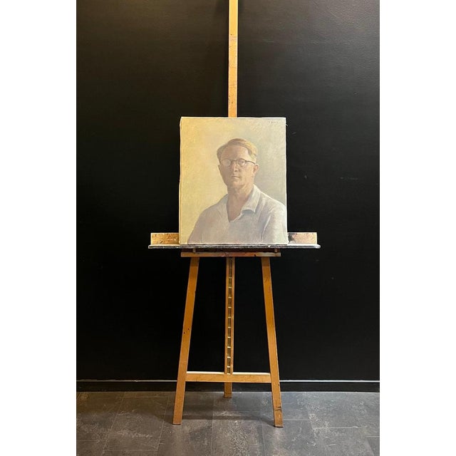 Fernand Blondin, Portrait, Oil on Canvas For Sale - Image 6 of 9