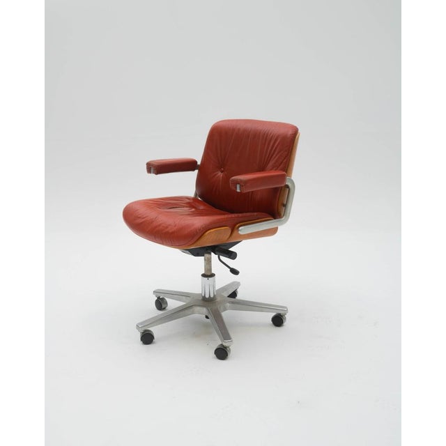 Wood Office Chair by Karl Dittert and Martin Stoll for Giroflex, 1960s For Sale - Image 7 of 7
