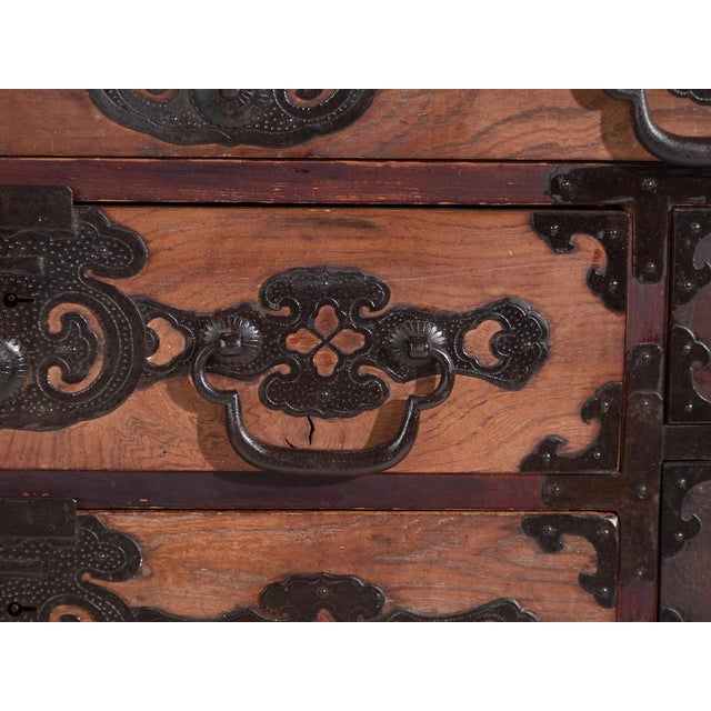 Japanese Choba-Tansu Merchant Chest For Sale - Image 6 of 14