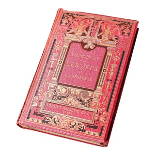Beautiful Ornate Antique Victorian French Book Frédéric Dillaye the Games of Youth History For Sale