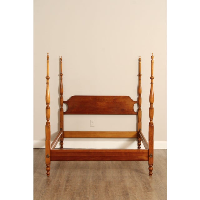 Traditional L. & J.G. Stickley Vintage Cherry Full-Size Poster Bed For Sale - Image 3 of 13