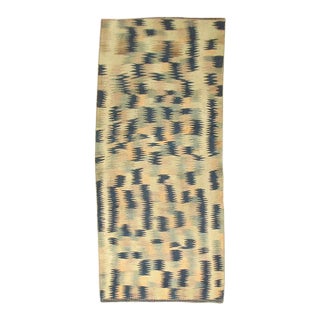 Hand Knotted Turkish Kilim in Beige Blue For Sale