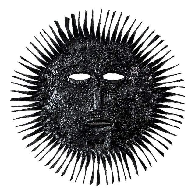 Brutalist Large Sun Sconce, Spain, 1970s For Sale