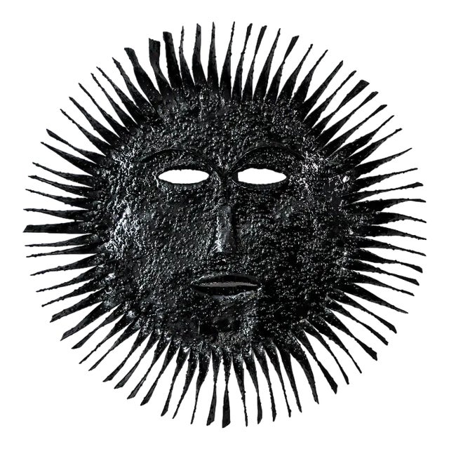 Large Brutalist Sun Sconce, Spain, 1970s For Sale