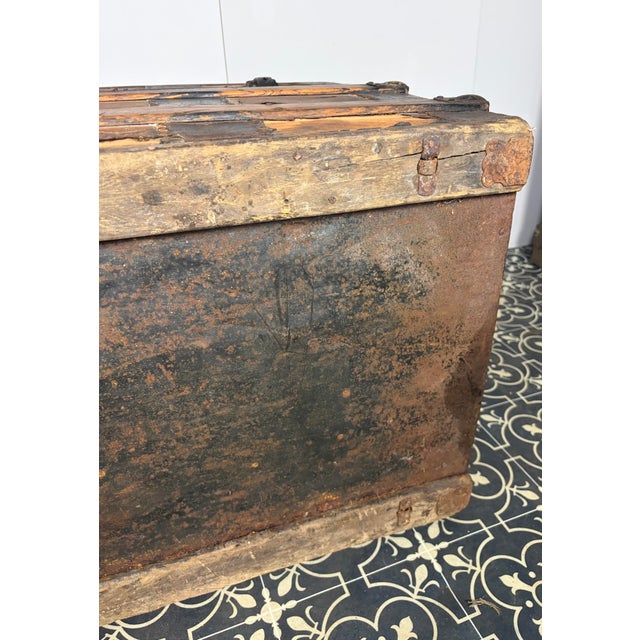 Antique Victorian Dome Trunk, 1800s For Sale - Image 15 of 16