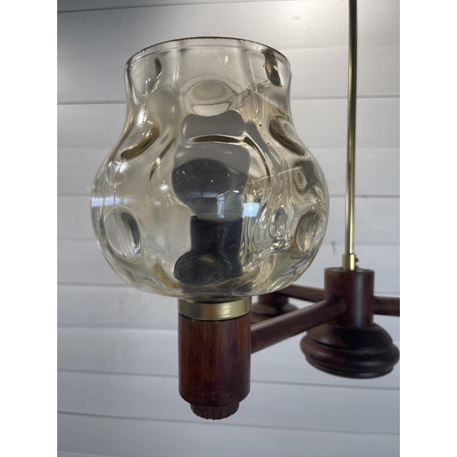 Wood Vintage Ceiling Lamp by Szaaarvasi-Femipari Svo Szovetkezet, 1960s For Sale - Image 7 of 9