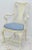 French Style Distressed Cream Painted Armchair For Sale In Philadelphia - Image 6 of 6