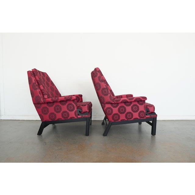 Vintage Harris of California James Mont Style Club Chairs (Set of 2) For Sale In Austin - Image 6 of 17