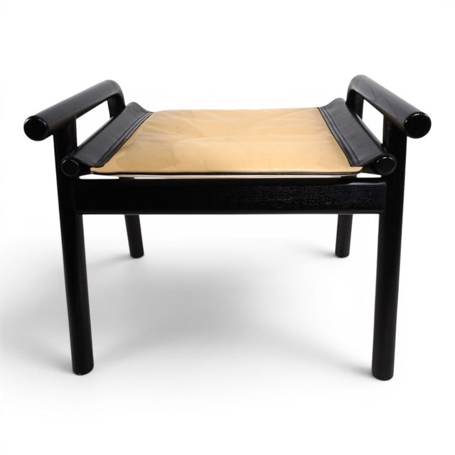 Wood Set of Leather Lounge Chair with Ottoman by Hans Eichenberger for WK Möbel, 1970 For Sale - Image 7 of 18