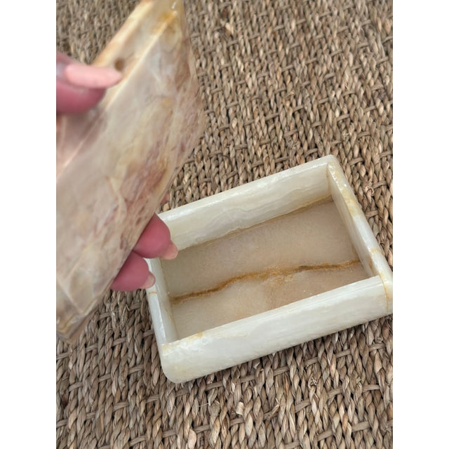 Onyx Stone Box With Shell For Sale - Image 4 of 6