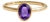 Amethyst Purple Dainty Gold Plated Ring in 925 Sterling Silver, February Birthstone Ring, Size 7 For Sale