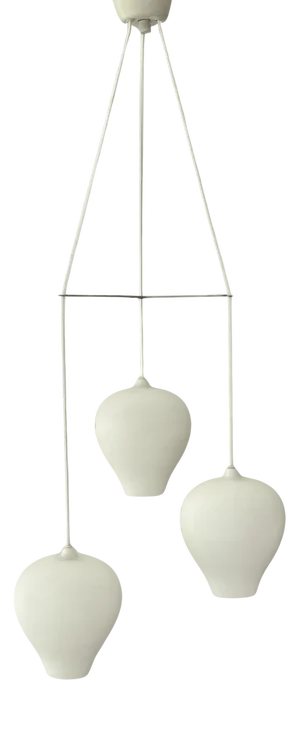 Vintage Pendant Lamp in Opal Glass by Alf Svensson for Bergboms, 1950s