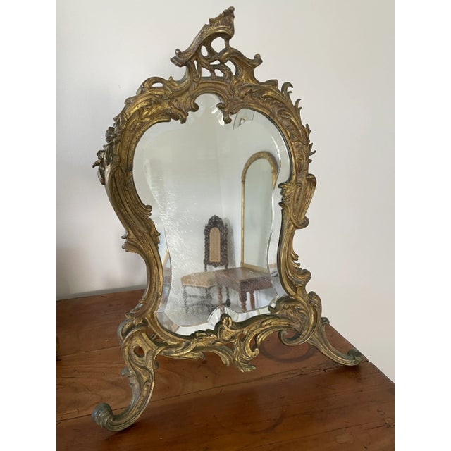19th Century French Rocaille Table Mirror For Sale - Image 9 of 13
