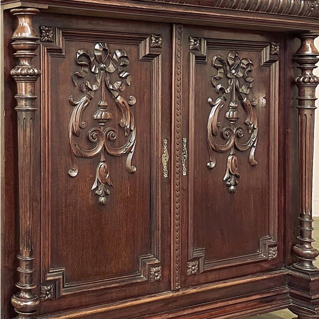 19th Century French Napoleon III Period Neoclassical Mahogany Bookcase ~ Bibliotheque For Sale - Image 11 of 18