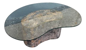 Mid-Century Kidney Shaped Tessellated Stone Coffee Table