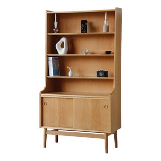 Vintage Scandinavian Oak Bookcase, 1960s For Sale