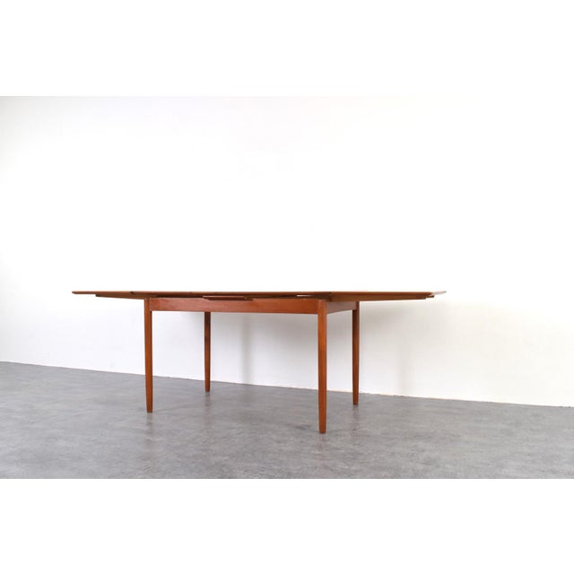 Brown Mid-Century Modern Danish Extendable Dining Table in Teak, 1960s For Sale - Image 8 of 18