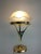Metal Viennese Table Lamp with Glass Shade, 1930s For Sale - Image 7 of 9