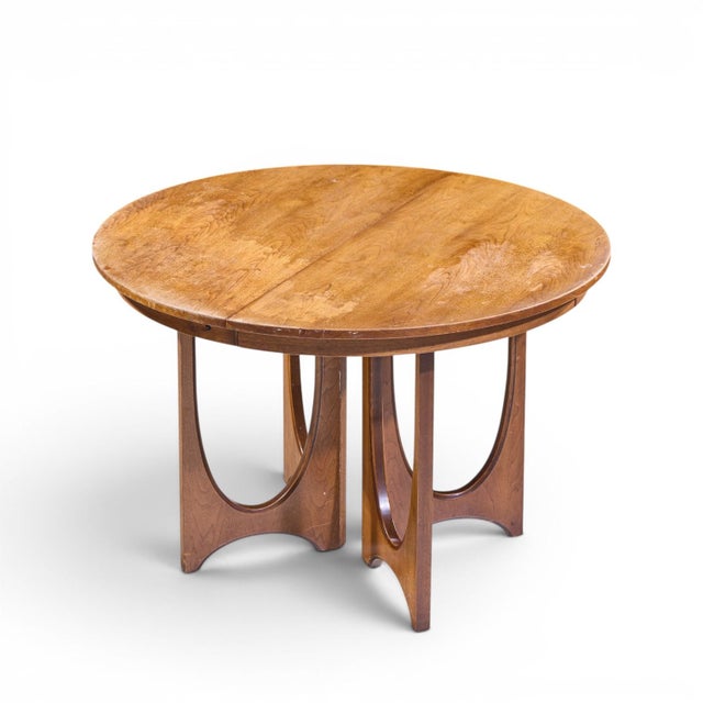 Broyhill Brasilia Mid Century Dining Table With 1 Leaf For Sale - Image 9 of 10