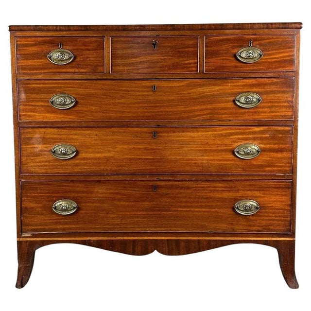 Antique George III Mahogany Chest of Drawers, 1800 For Sale - Image 13 of 13