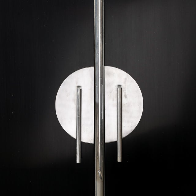 1930s 1930s Art Deco Machine Age Ebonized Walnut & Aluminum Sideboard by Walter Dorwin For Sale - Image 5 of 17