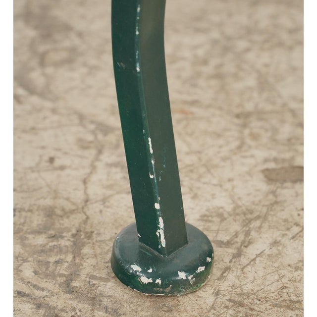 Pair of Late 20th Century Green Mesh Wrought Iron Patio Chairs For Sale - Image 6 of 14