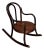 Antique Vienna Secession Child's Bent Oak Rocking Chair W/ Picture Seat Attributed to Fischel For Sale