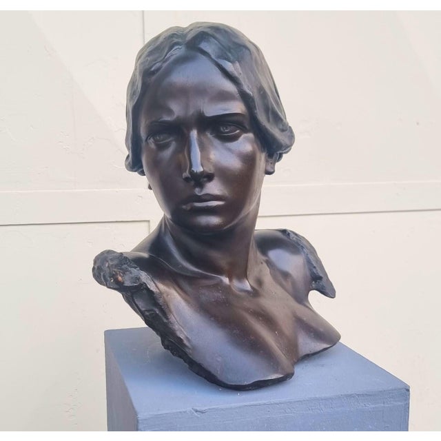 Sculpture of a Female Bust, 1860, Bronze For Sale - Image 6 of 11