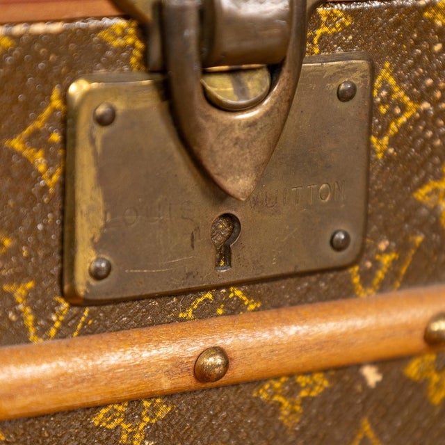 Brown 20th Century Louis Vuitton Malle Fleurs Trunk in Monogram Canvas, France, 1910s For Sale - Image 8 of 18
