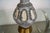 Slate Gray 1960’s Mid-Century Modern Brutalist Ceramic & Brass Table Lamp For Sale - Image 8 of 12
