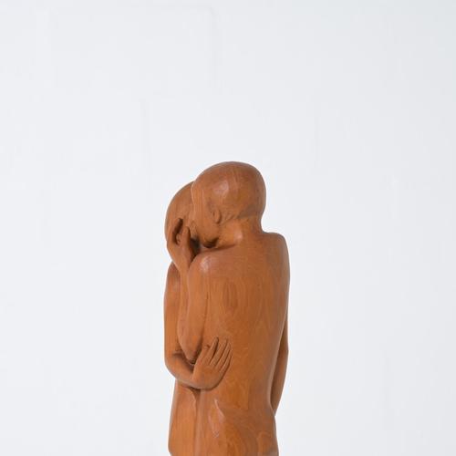Jan Keustermans, Loving Couple, 1990s, Teak For Sale - Image 15 of 16