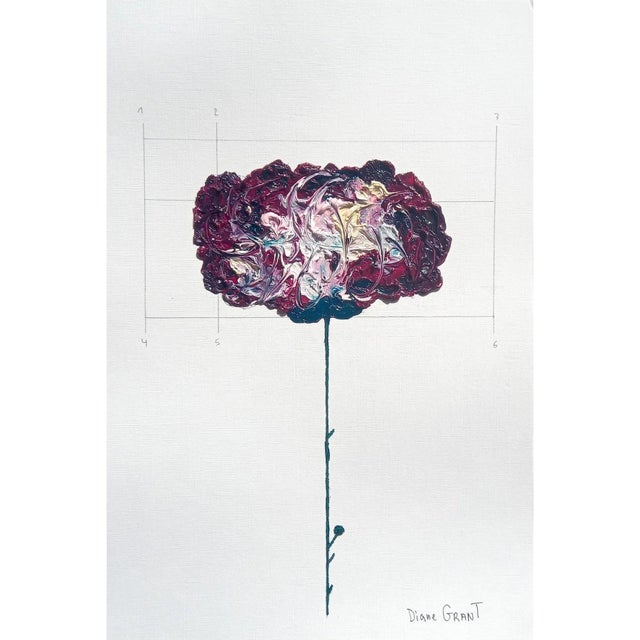 Paper Set of 3 - Organic Modern Minimalist Flower Studies | Botanical Paintings | Herbarium Wall Art | Unframed For Sale - Image 7 of 9