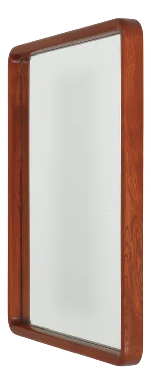 Large Modern Danish Handmade Wall Mirror in Elm from Vilhelm Lauritzen, 1930s