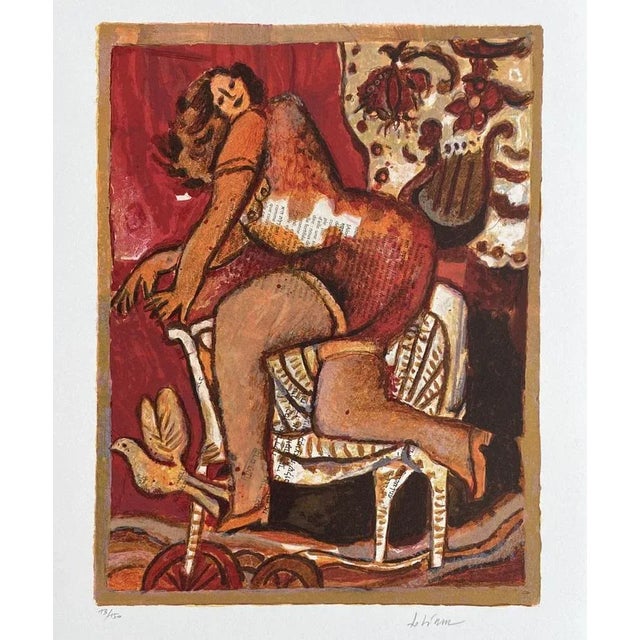 Theo TOBIASSE The Song of Songs: Woman in the Armchair Original lithograph, 2009 Signed in pencil by the artist Numbered...
