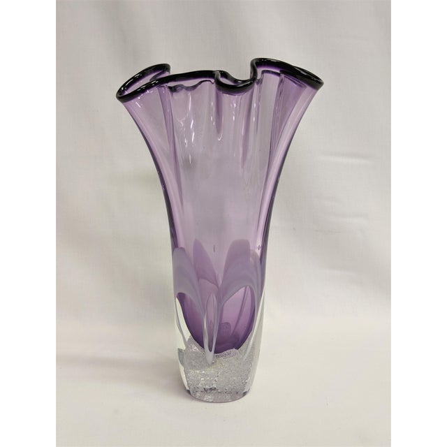 Polish Art Glass Handkerchief Vase by Adam Jablonski Chairish