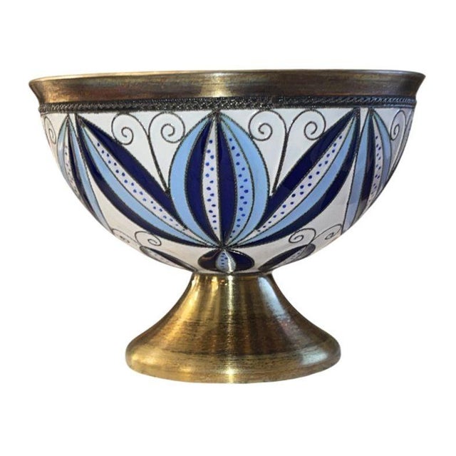 Mid-20th Century Soviet Russian 916 Silver Gilt Enamel Cup & Saucer, Leningrad For Sale - Image 4 of 8