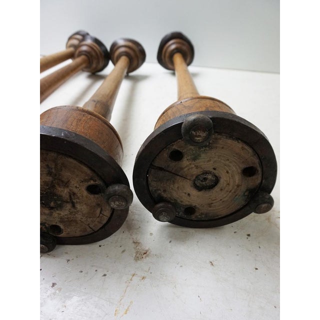 Large Antique French Wooden Candlesticks, 19th Century, Set of 4 For Sale - Image 17 of 18