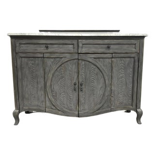 Hooker Furniture Gray Distressed Wood Melange Credenza For Sale