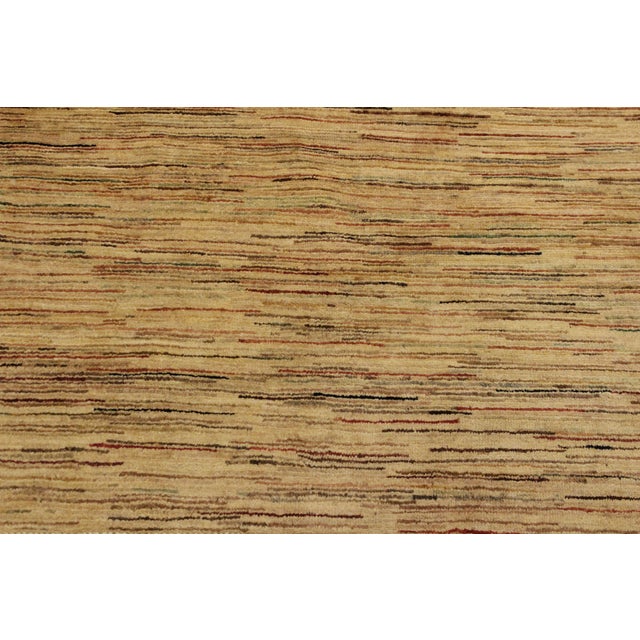 1990s Modern Gabbeh Beige/Rust Wool Rug - 4'0'' X 5'9'' For Sale - Image 5 of 10