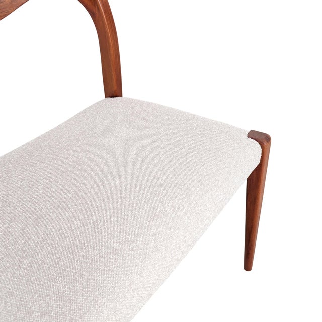 Chairs Model 71 in Bouclé by Niels Otto Møller for J.L. Mollers 1960, Set of 5 For Sale - Image 10 of 11