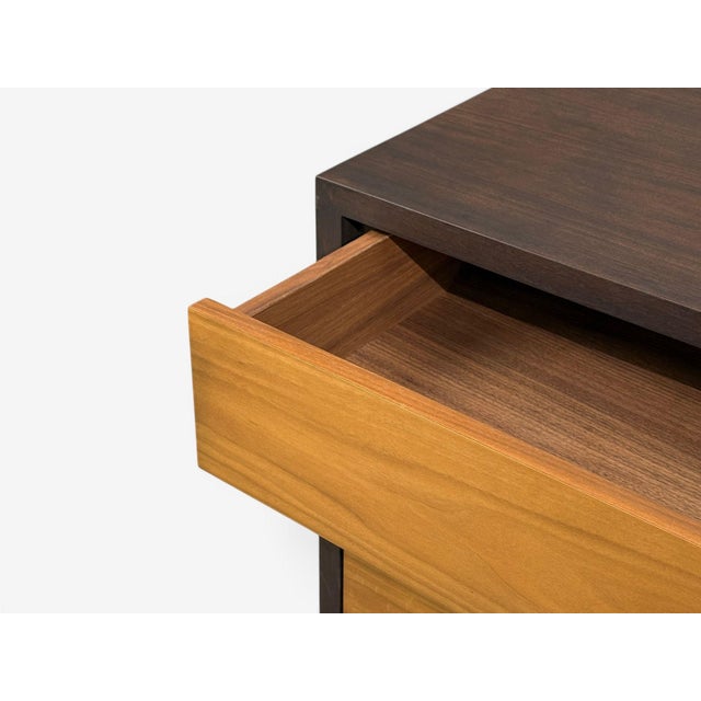 Modern, Nightstands or Bedside Tables, Stained Wood, Brass, Usa, 21st C. For Sale In New York - Image 6 of 9