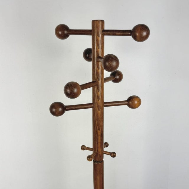 Mid-Century Wooden Sputnik Coat Hanger, 1970s For Sale - Image 4 of 7