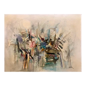 Motke Blum, Israeli Modernist Abstract Expressionist Oil Painting